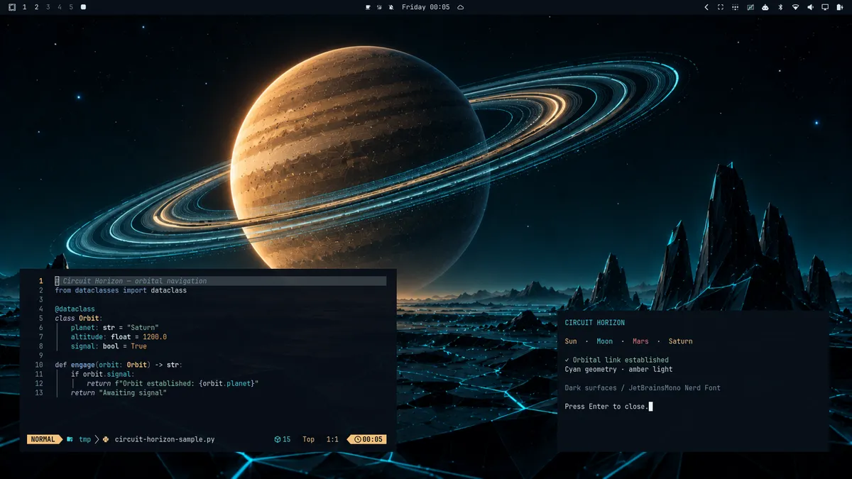 Circuit Horizon theme screenshot