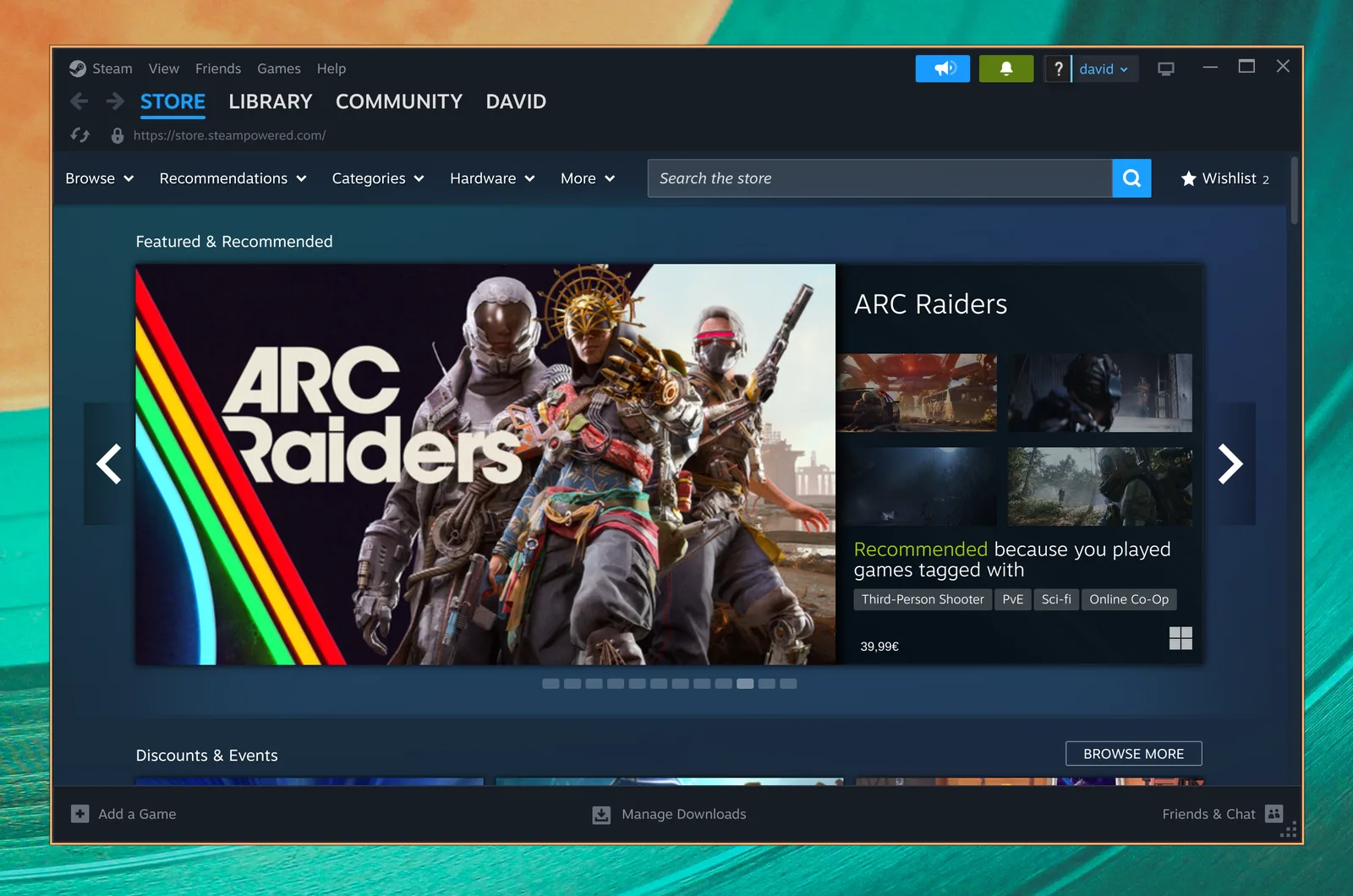 Магазин игр Steam на Omarchy